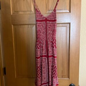 Maurice’s, XS, red summer flowy mini dress